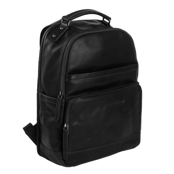 Δερμάτινο Σακίδιο Πλάτης Chesterfield Austin C58.018400 Μαύρο – Θήκη Laptop 14