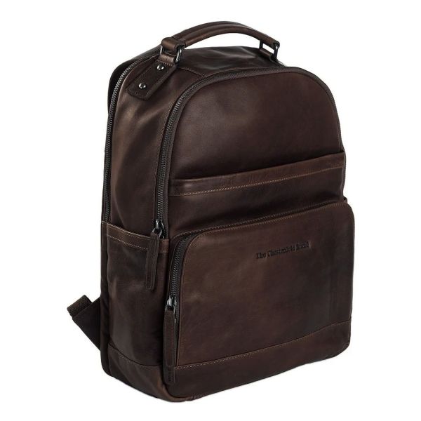 Δερμάτινο Σακίδιο Πλάτης Chesterfield Austin C58.018401 Καφέ – Θήκη Laptop 14