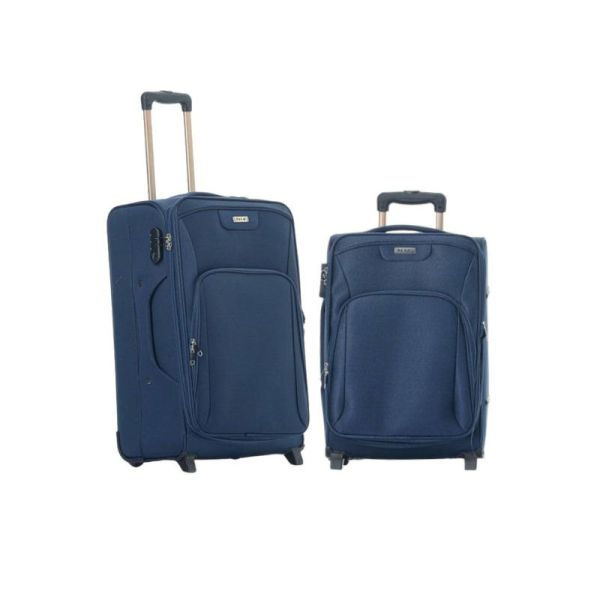 Σετ Βαλίτσες RCM 16108 SET2 Μπλε – Καμπίνας & Μεσαία, Υφασμάτινες, Ελαφριές & Επεκτεινόμενες