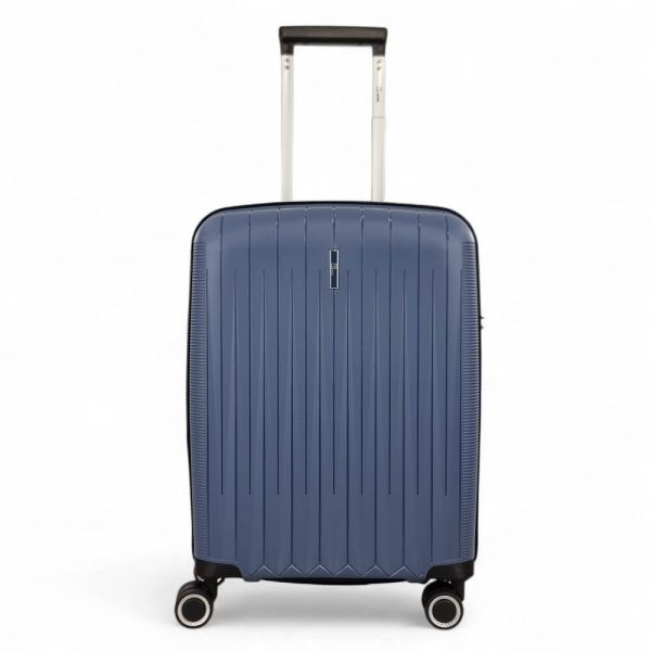 Βαλίτσα Καμπίνας 55x40x20 RAIN RB80152C Μπλε 40L | Πολυπροπυλένιο & Επεκτεινόμενη | Εγκεκριμένη Χειραποσκευή για Πτήσεις Χωρίς Χρεώσεις
