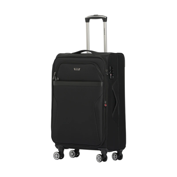 Μεσαία Βαλίτσα Υφασμάτινη Diplomat ZC998 68x42x26 Μαύρο 75L  – Ιδανική για 20 Κιλά (2.9kg) με 4 Ρόδες | με 4 Ρόδες & Ανθεκτική