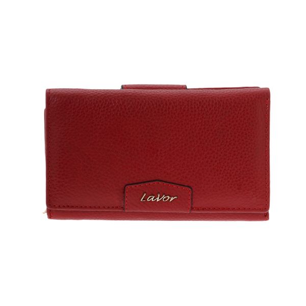 Δερμάτινο Γυναικείο Πορτοφόλι LAVOR 1-6044 Κόκκινο