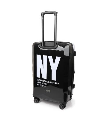 Επώνυμη Βαλίτσα Μεσαία DKNY D2221-DH418BD4 68cm Λευκό/Μαύρο | Πολυκαρμπονικό, για Έως 20 κιλά Αεροδρομίου