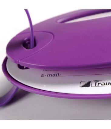 Ετικέτα Βαλίτσας TRAVEL BLUE 015 Μωβ με Γερό Δέσιμο – για Εύκολη Αναγνώριση