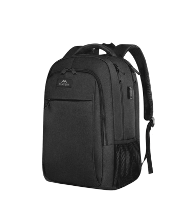 Σακίδιο Πλάτης ΜΑΤΕΙΝ 1007 28L Μαύρο με Θήκη Laptop 15,6”, Αδιάβροχο Σακίδιο με USB & Αντικλεπτική Τσέπη