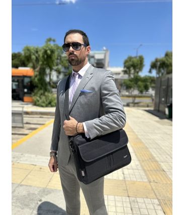 Επαγγελματικός Business Χαρτοφύλακας Taygeer 1073-15,6 Μαύρο | Θήκη Laptop 15,6”, Αδιάβροχος 21L & με Ιμάντα Αποσκευών