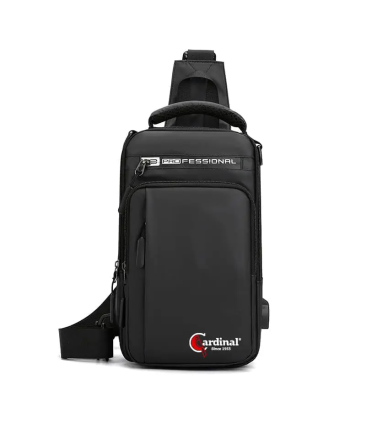 Τσαντάκι Ώμου / Χιαστί / Crossbody / Mini Backpack Cardinal 1200 Μαύρο με USB Θύρα, Αδιάβροχο με Πολλές Θήκες