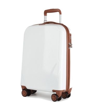 Μεγάλη Βαλίτσα 78×30,5x 52 Newcom N1488/70 Λευκό 78cm | Polycarbonate Επεκτάσιμη για 23Kg και Άνω Αεροδρομίου
