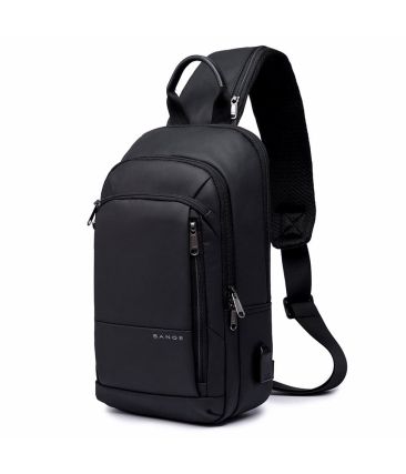 Τσαντάκι Ώμου Χιαστί Bange 1911 Μαύρο – Αδιάβροχο Crossbody με Αντικλεπτική Θήκη & USB Θύρα