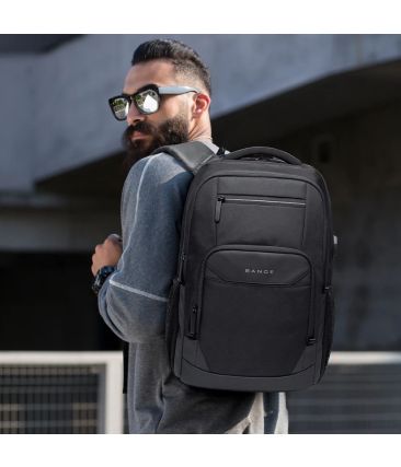 Σακίδιο Πλάτης Laptop Bange 1921 Μαύρο 24L – USB & Αντικλεπτικό – Καθημερινή & Επαγγελματική Χρήση