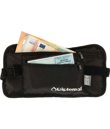 Τσαντάκι Μέσης Diplomat ACSEC Ασφαλείας Μαύρο με RFID για Ταξίδια