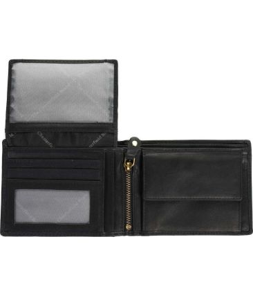 Δερμάτινο Ανδρικό Πορτοφόλι Chesterfield C08.0201A00 Μαύρο με RFID Προστασία από Wax Pull Up Δέρμα – Vintage
