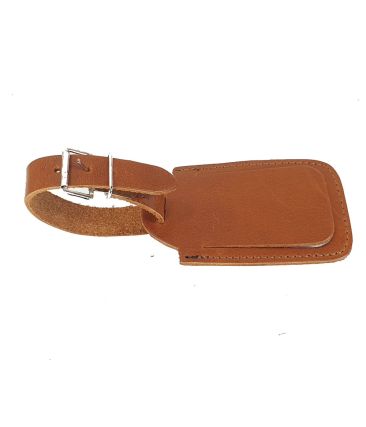 Δερμάτινη Ετικέτα Βαλίτσας  SISSI LEATHER 00816-Tabac