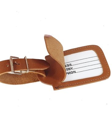 Δερμάτινη Ετικέτα Βαλίτσας  SISSI LEATHER 00816-Tabac