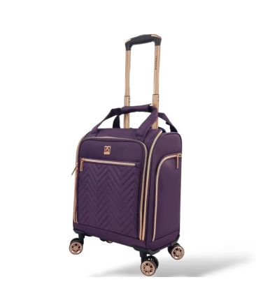 Μικρή Βαλίτσα Καμπίνας 46x35x20 Diplomat Monaco ZC9001-XS με 4 Ρόδες Μωβ – Χειραποσκευή 23L Underseat
