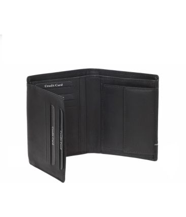 Ανδρικό Δερμάτινο Πορτοφόλι Diplomat MN436 Μαύρο με RFID & Θήκη για Κέρματα | 8 Θέσεις για Κάρτες