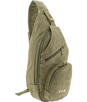Τσαντάκι Χιαστί / Στήθους RCM 950728 Χακί Crossbody Casual, από Ύφασμα Καμβά με Πολλαπλές Θήκες