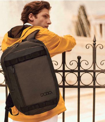 Ανδρικό Σακίδιο Πλάτης Μεγάλο POLO 902009 Μαύρο – με USB & Laptop 17” –  Αδιάβροχο, Οργανωμένο & Tech Ready