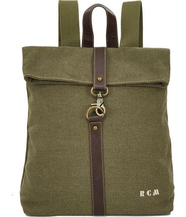 Σακίδιο Πλάτης Rolltop RCM 17400 Χακί Αδιάβροχο με Θήκη Laptop 14" – Μοντέρνο για Κάθε Μέρα