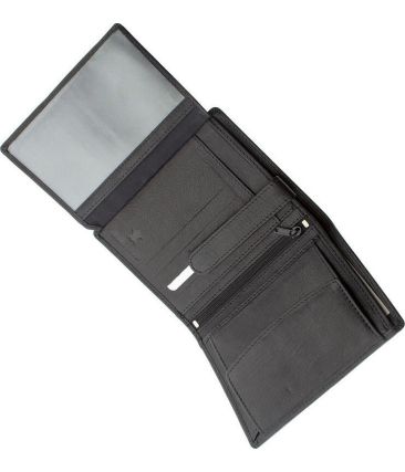 Δερμάτινο Ανδρικό Πορτοφόλι RCM Z40 Μαύρο με RFID Προστασία