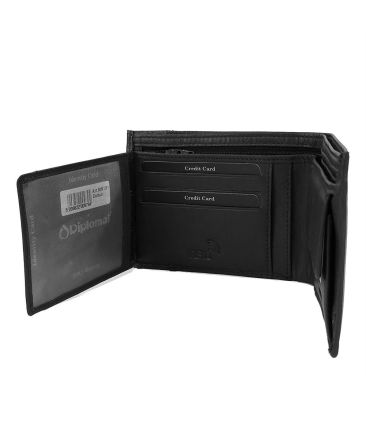 Ανδρικό Δερμάτινο Πορτοφόλι Diplomat MN131 Μαύρο με RFID Προστασία