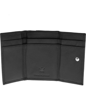 Δερμάτινο Μικρό Πορτοφόλι RCM Z19 Μαύρο με RFID Προστασία