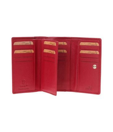 Δερμάτινο Γυναικείο Πορτοφόλι Lavor 1-6155 με RFID Προστασία – Κόκκινο