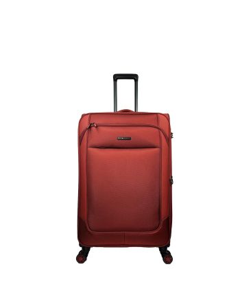 Μεγάλη Βαλίτσα RCM 214-28 Rust Red 77cm 115L |Premium Θωρακισμένο Ύφασμα με 4 Διπλές Ρόδες | για 23+ Κιλά