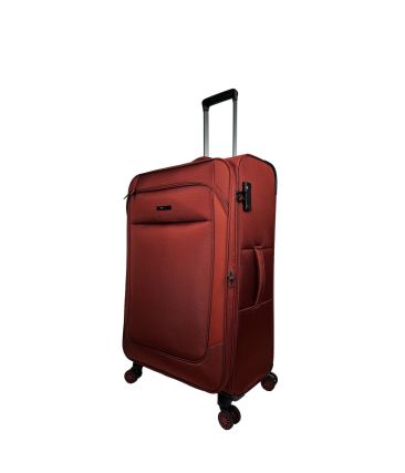 Μεγάλη Βαλίτσα RCM 214-28 Rust Red 77cm 115L |Premium Θωρακισμένο Ύφασμα με 4 Διπλές Ρόδες | για 23+ Κιλά