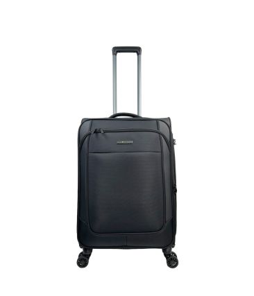 Μεσαία Βαλίτσα RCM 214-24 Μαύρο 66cm 80L | Premium Αποσκευή Check-in 23 Κιλών | 4 Διπλές Ρόδες & Ενισχυμένο Μπαστούνι