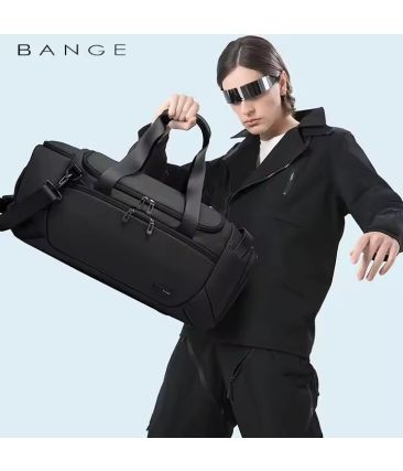 Σάκος Ταξιδιού & Γυμναστηρίου Bange 2378 Μαύρο 53cm | Αδιάβροχος με Θήκη Παπουτσιών | Εργονομικό Μίνιμαλ Design
