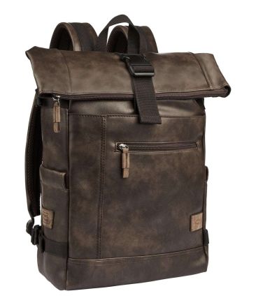 Σακίδιο Πλάτης Roll Top CAMEL ACTIVE Laos 251-202-29 Καφέ 25L | Θήκη Laptop 15.6"| Backpack Πόλης & Ταξιδιού