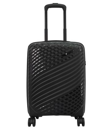 Premium Βαλίτσα Καμπίνας 55x39x20 Πολυπροπυλένιο Paulter 2729/20 Μαύρο | Επέκταση & 4 Διπλοί Τροχοί