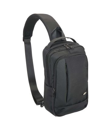 Τσαντάκι Χιαστί/Στήθους RCM 3072 Μαύρο Crossbody με USB