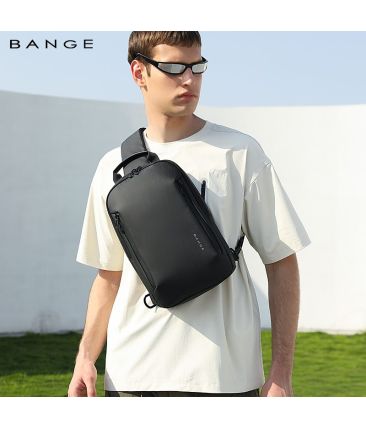 Τσαντάκι Χιαστί / Στήθους Bange 3077 Μαύρο | Αδιάβροχο Ύφασμα Oxford | Αντικλεπτική Προστασία