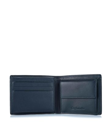 Μικρό Δερμάτινο Πορτοφόλι Guy Laroche 37509 Dark Blue | RFID Προστασία & Θέσεις Καρτών | Compact Design