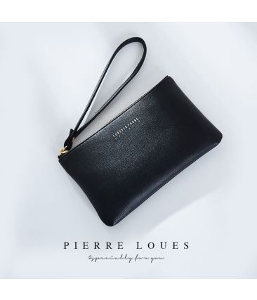 Γυναικείο Πορτοφόλι Pierre Loues 329-8S Μαύρο | Premium Οικολογικό Δέρμα (Eco Leather) | Ασφαλές Κλείσιμο με Φερμουάρ