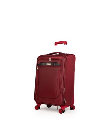 Υφασμάτινη Βαλίτσα Καμπίνας 55x23x37 Cardinal 3300 Κόκκινο | Υψηλή Ανθεκτικότητα Ύφανσης  & 4 Τροχοί Spinner