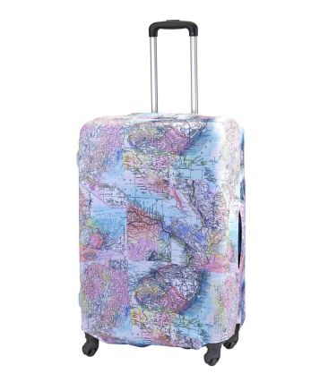 Κάλυμμα Μεγάλης Βαλίτσας RCM 36013-28 Multicolour Map – Ελαστικό Spandex για Βαλίτσες έως 79cm