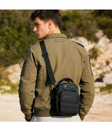 Στρατιωτικό Τσαντάκι Ώμου/Στήθους Tactical Cardinal MT4050 Μαύρο | Απόλυτη Αντοχή 1000D & Χωρητικότητα 5.7L