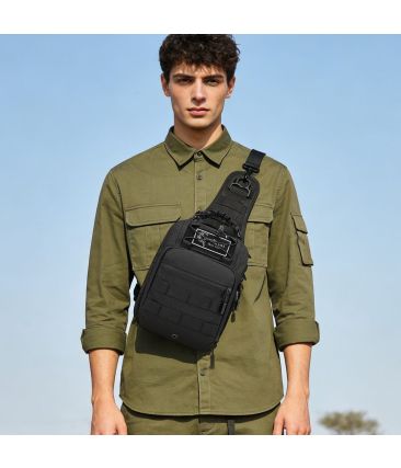 Στρατιωτικό Τσαντάκι Ώμου & Στήθους Tactical Cardinal MT4060 Μαύρο | Απόλυτη Αντοχή 1000D & Χωρητικότητα 7.6L