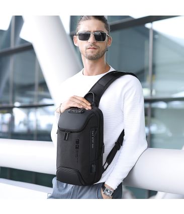 Τσαντάκι Ώμου / Χιαστί Crossbody Μεγάλο Bange 7082 Μαύρο – Αδιάβροχο & Anti-Theft, USB, TSA Lock – Premium Ποιότητα με Ασφάλεια