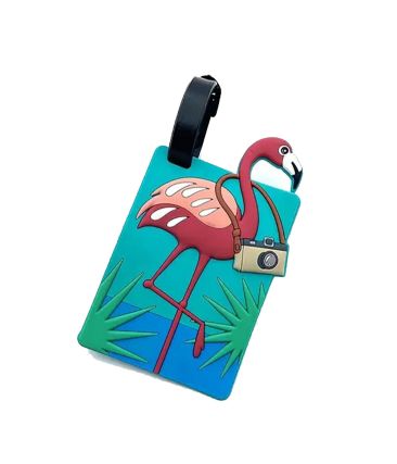 Ετικέτα Βαλίτσας Σιλικόνης Bartuggi 718-060605 Flamingo | Καρτελάκι Αποσκευών | Αναγνώριση από Εύκαμπτη
