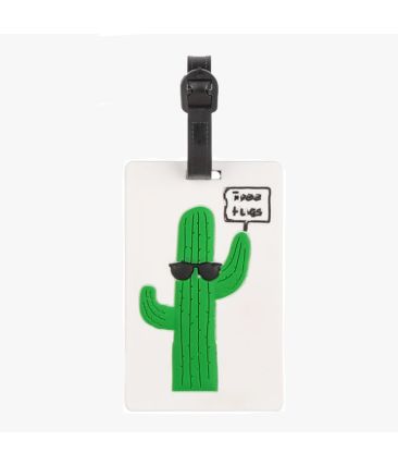 Ετικέτα Βαλίτσας Σιλικόνης Bartuggi 718-060605 White Cactus | Καρτελάκι Αποσκευών | Αναγνώριση από Εύκαμπτη