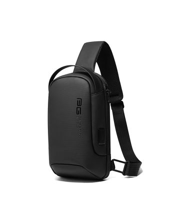 Τσαντάκι Ώμου Χιαστί Bange 7221 Μαύρο – Αδιάβροχο Crossbody με USB & Ιταλικό Design
