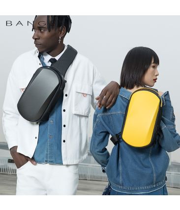 Τσαντάκι Ώμου / Χιαστί Crossbody Bange 7256 Μαύρο – Αδιάβροχο Hard Shell – PU 3 Στρώσεων & Anti-Theft