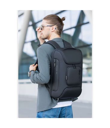 Ανδρικό Σακίδιο Πλάτης Bange 7216 Plus Μαύρο – Laptop 15,6” & USB, Αντικλεπτικό με Λουκέτο  – Αδιάβροχο & Οργανωμένο