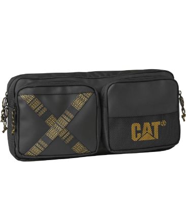 Ανδρικό Τσαντάκι Χιαστί Crossbody Μεγάλο Caterpillar 84165-01 Μαύρο – Αδιάβροχο για Tablet & Καθημερινή Χρήση