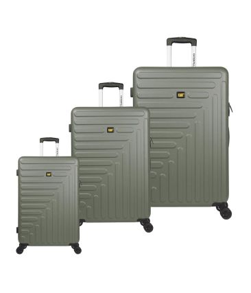 Σετ Βαλιτσών 3 Τεμαχίων Caterpillar Rockford 84683-551 Set3 Χακί – Καμπίνα + Μεσαία + Μεγάλη, με TSA & 4 Διπλούς Τροχούς
