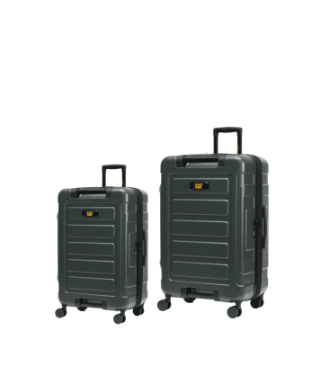 Premium Σετ 2 Βαλίτσες CAT 84796-603 Makrolon® Χακί Καμπίνας & Μεσαία | Η Κορυφαία Σειρά Βαλιτσών CAT